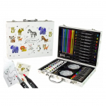 M&auml;nguasjad iLike Stationery Art Set for Kids 68pcs Markers Crayons Pencils and Accessories Multicolor