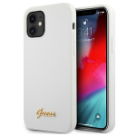 Tagakaaned Guess  Guess GUHCP12SLSLMGWH iPhone 12 mini 5.4" white/white hardcase Metal Logo Script