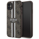 Tagakaaned Guess  Guess GUHMN61P4RPSW iPhone 11 / Xr brown/brown hardcase 4G Printed Stripes MagSafe