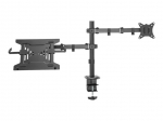 Teleri kinnitus Digitus Universal Monitor Mount with Notebook Holder