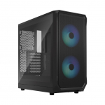 Arvuti korpus Fractal Design Focus 2 RGB Black TG Clear Tint, Midi Tower, Power supply included No