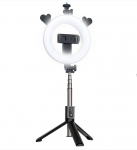Selfie pulk CP X5 LED 16cm Rechargeable Selfie Lamp with BT Remote & Handle + Floor Stand 20-90cm + Phone Holder