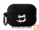 Korpus k&otilde;rvaklappidele Karl Lagerfeld Apple Airpods 3 Logo NFT Choupette Head Silicone Case Black