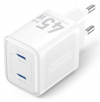 Laadijad ja juhtmed Vention MOBILE CHARGER WALL 45W USB-C/2P WHITE FEFW0-EU