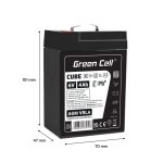 Elektritarbed ja tarvikud Green cell  Green Cell CUBE AGM IP54 6V 4Ah VRLA Battery Gel deep cycle toys for kids alarm systems for toy vehicles toy car