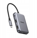&Uuml;leminek Ugreen  Dokesanas stacija 7in1 USB-C uz USB-A  HDMI  microSD/SD Magsafe saderigs turetajs CM896 UGREEN (6941876267590)