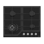 Sisseehitatud kodumasinad GORENJE  Gorenje  Hob  GTW641KB  Gas on glass  4 burners  Rotary knobs  Black (Nedaudz boj. iepak.)