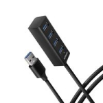 &Uuml;leminek Axagon  Axagon HUE-M1AL interface hub USB 3.2 Gen 1 (3.1 Gen 1) Type-A 5000 Mbit/s Black