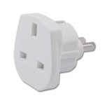 &Uuml;leminek iLike  Power Plug adapter from UK (United Kingdom) 3pin to Euro Socket - UK to EU Adapter White