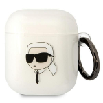 Tagakaaned Karl Lagerfeld  Karl Lagerfeld KLA2HNIKTCT AirPods 1/2 cover transparent Karl`s Head
