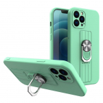 Tagakaaned Hurtel  Ring Case silicone case with finger grip and stand for iPhone 11 Pro Max mint