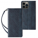 Tagakaaned Hurtel  Magnet Strap Case Case for Samsung Galaxy S23 Ultra Flip Wallet Mini Lanyard Stand Blue