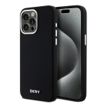 Tagakaaned DKNY  DKNY Liquid Silicone Small Metal Logo MagSafe Case for iPhone 15 Pro Max - Black