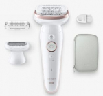 Epilaator Braun Epilator | SES9-030 Silk &eacute;pil 9 | Operating time (max) 50 min | Number of power levels 2 | Wet & Dry | White/Rose