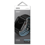 Tagakaaned UNIQ  Uniq Linus Apple Watch Series 4/5/6/7/8/SE/SE2/Ultra strap 42/44/45mm. Airosoft Silicone black/midnight black