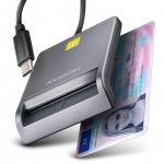 M&auml;lukaardid Axagon CARD READER FLAT SMARTCARD/ID/USB-C 1.3M CRE-SM3TC
