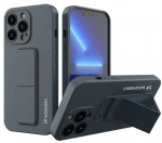 Tagakaaned Wozinsky Apple iPhone 13 Pro Kickstand Case silicone case with stand Navy Blue