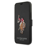 Tagakaaned U.S. Polo PU US Polo USFLBKP12SPUGFLBK iPhone 12 mini 5,4" czarny/black book Polo Embroidery Collection