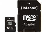 Muu arvutitarvik Intenso  MEMORY MICRO SDHC 32GB C10/W/ADAPTER 3413480