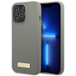 Tagakaaned Guess  Guess GUHMP13XSPLG iPhone 13 Pro Max 6.7" grey/grey hard case Silicone Logo Plate MagSafe