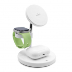 Adaptrid Puro Elektrik  Puro Mag Station 3 in 1 Inductive Charger with Stand - White