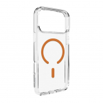 Tagakaaned Puro  Puro Lite Mag TPU+PC Case Compatible with MagSafe for iPhone 17 Pro - Transparent with Orange Ring