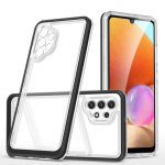 Tagakaaned Hurtel  Clear 3in1 Case for Samsung Galaxy A72 4G Frame Gel Cover Black