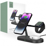 Adaptrid Tech-Protect Tech-Protect A12 3in1 MagSafe Inductive Charger for Smartphone/Headphones/Smartwatch - Black