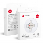 M&auml;lukaardid Forcell Pendrive 128GB USB 3.2 Gen 1 (USB A / USB C / Lightning / Micro USB) Forcell F-Data Metal Quad silver
