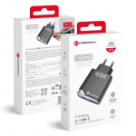 Adaptrid Forcell  Phone charger Forcell F-Energy Ultra Slim GaN III 2 x USB C PD QC4.0 3A 45W B245201(2C) black