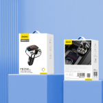 FM modulaator Dudao Dudao R2PRO+ Transmitter with PD25W Bluetooth 5.3 RGB Charging Ports - Black and Silver