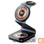 Juhtmeta laadija Duzzona W21 3-in-1 15W Wireless Charging Stand Phone Earphone Watch Charger (Qi2 Certified) Transparent