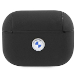 Muud kaubad BMW  BMW BMAP2SSLBK AirPods Pro 2 (2022/2023) cover black/black Geniune Leather Silver Logo