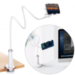 Automaatne hoidja Ugreen  Ugreen universal holder stand phone holder tablet (up to 12cm wide) tripod lazy holder with flexible arm white (30488 LP113) White