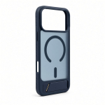 Tagakaaned Evelatus Apple iPhone 18 Pro Max Rubber Coated MagSafe With Stand Case Navy Blue