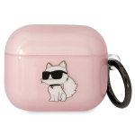 Tagakaaned Karl Lagerfeld  Karl Lagerfeld KLA3HNCHTCP Airpods 3 cover pink/pink Ikonik Choupette