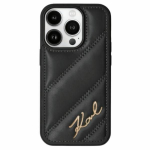 Muu telefoni lisavarustus Karl Lagerfeld  Karl Lagerfeld Diagonal Quilted Script case for iPhone 15 Plus / 14 Plus - black