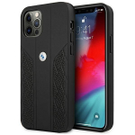 Tagakaaned BMW  BMW Leather Curve Perforate Case for iPhone 12 Pro Max - Black