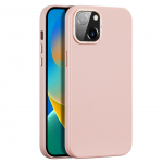 Tagakaaned Dux Ducis  Dux Ducis Grit Leather Case for iPhone 14 Plus Elegant Faux Leather Cover (MagSafe Compatible) Pink