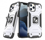 Tagakaaned Wozinsky Apple iPhone 13 Pro Max Ring Armor Case Kickstand Tough Rugged Cover Silver