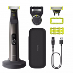 Raseerijad Philips Philips OneBlade Pro Face and Body QP6652/61, 20-length precision comb, Wet and Dry use, LED digital display