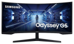 Monitorid Samsung LCD Monitor||Odyssey G5|34"|Gaming/Curved/21 : 9|Panel VA|3440x1440|21:9|1 ms|Tilt|Colour Black|LC34G55TWWPXEN