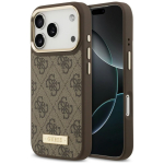 Tagakaaned Guess  Guess 4G Logo Plate MagSafe case for iPhone 18 Pro Max / 17 Pro Max - brown