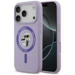 Tagakaaned Karl Lagerfeld  Karl Lagerfeld Silicone Karl&Choupette Ring MagSafe Case for iPhone 18 Pro / 17 Pro - purple