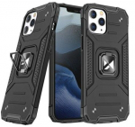 Tagakaaned Wozinsky Apple iPhone 13 Pro Ring Armor Case Kickstand Tough Rugged Cover Black