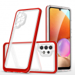 Tagakaaned Hurtel  Clear 3in1 Case for Samsung Galaxy A72 4G Frame Gel Cover Red