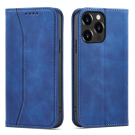 Tagakaaned Hurtel - Magnet Fancy Case case for iPhone 14 Pro Max cover with flip wallet stand blue