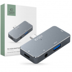 Muu arvutitarvik Tech-Protect HUB Tech-Protect V6 4in1 USB-C - USB-A 3.0 / USB-C PD100W / HDMI / mini jack 3.5mm - gray