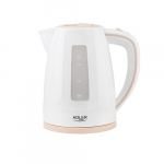 Veekeetja Adler  Kettle AD 1264 Standard, 2200 W, 1.7 L, Plastic, White, 360&deg; rotational base
