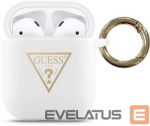 Korpus k&otilde;rvaklappidele Guess Apple AirPods Triangle Silicone Case White